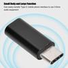 Aluminum Alloy Type C To 3.5mm Audio Adapter Cable Headphone Adapter Connector (Black)