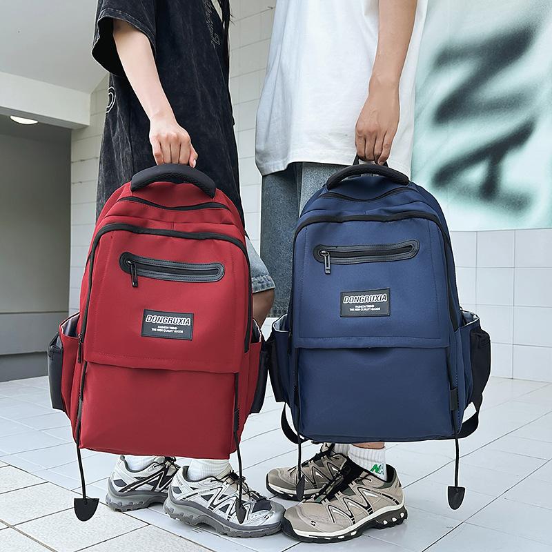 Backpack New large-capacity backpack Junior high school schoolbag College student backpack High value couple student schoolbag