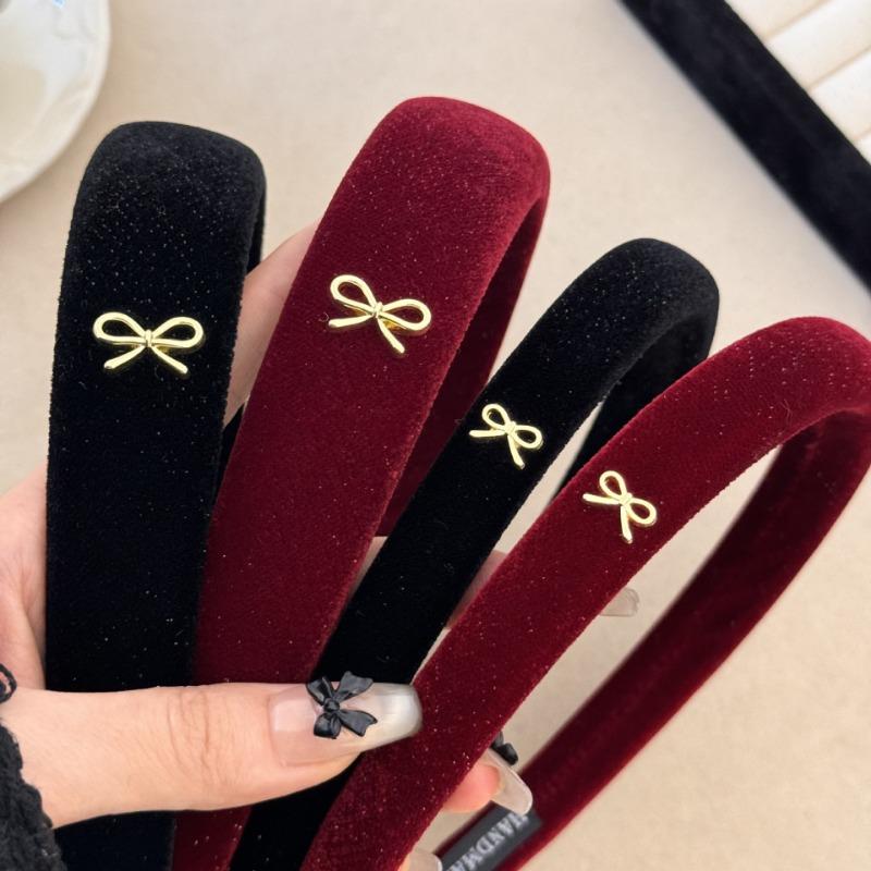 Korean autumn winter atmosphere headband women's new high cranial top velvet headband high sense retro hair accessories