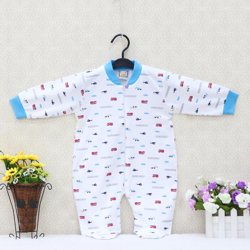 Little Q Pure Cotton Newborn Spring Autumn Clothes One Piece Footies Baby Boy Infant Underwear Four Color Clothing
