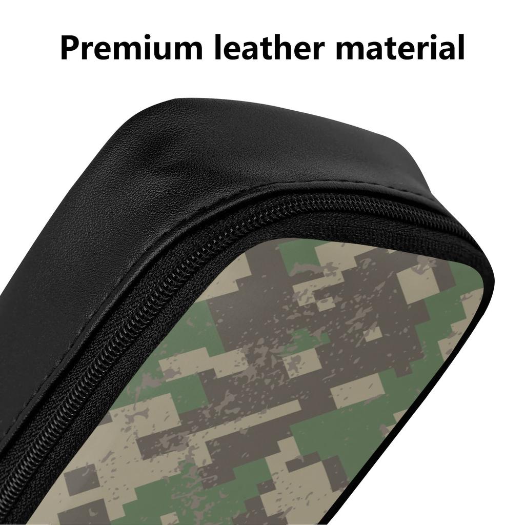 Durable PU Leather Pen Case with Structured Shell for Office Meetings and Trips for Organized Pen Storage