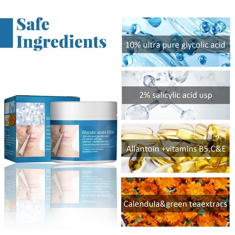 Glycolic Acid + 30% Acne Removing Cotton Tablet Oil Control, Shrink Pores, Moisturize and Moisturize Face, Clean and Repair Closed Acne