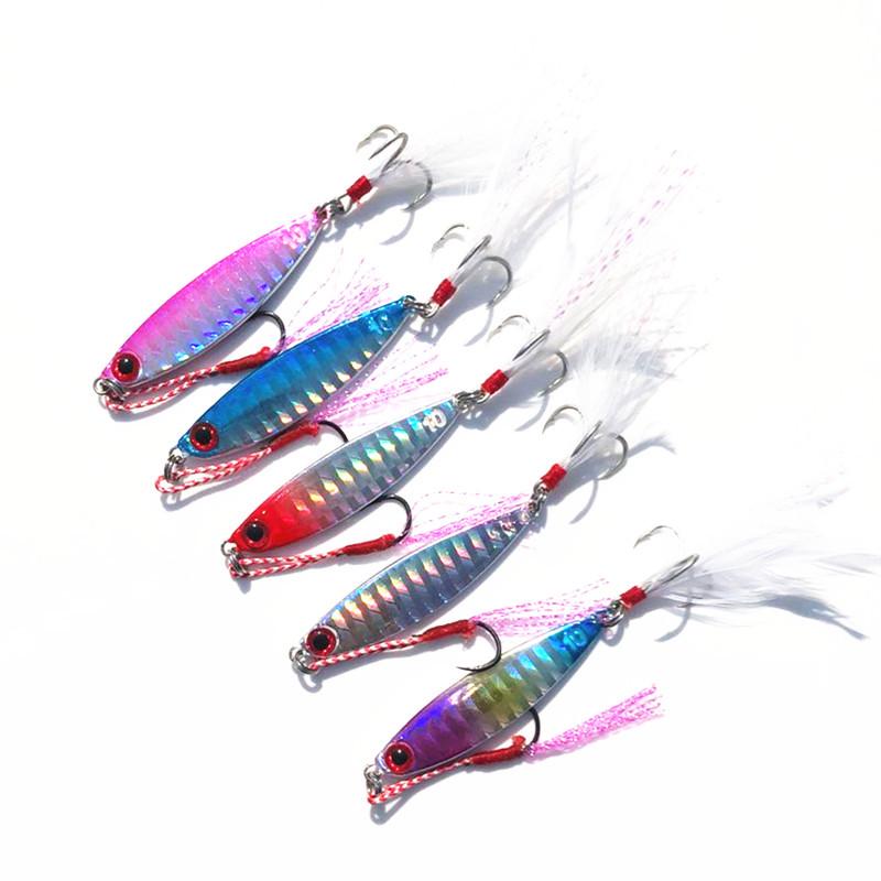 Shore Casting Metal Jig Lure - Spinner Lead Fish Bait for Bass & Asp (10g, 15g, 20g)