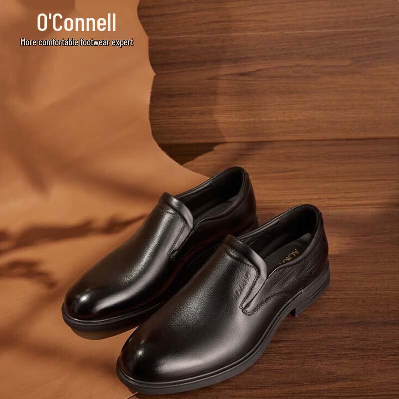 Aokang Men s Business Slip-On Leather Shoes 38