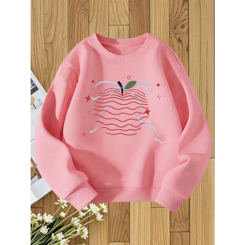 European Size unisex Round Neck Sweatshirt with Fashionable Print, a Versatile Top
