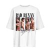 Bad Bunny Print T-Shirt Herren Damen Oversized Y2k Ärmel Schwere Baumwolle Locker Street Harajuku Kleidung Hohe Qualität Lässig Locker