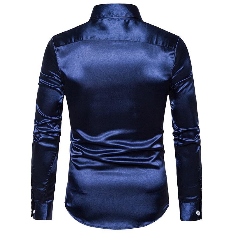 Men's 2023 Autumn Long Sleeve Shiny Casual Fashion Shirt - European Size