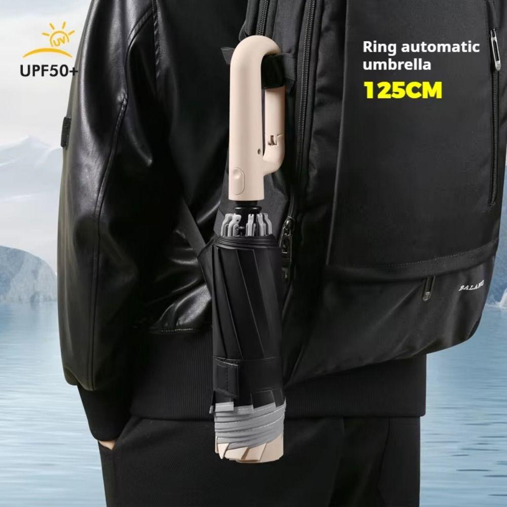 with Ring Buckle Reverse Folding Umbrella UV Protection Women's Parasol  Men's Business
