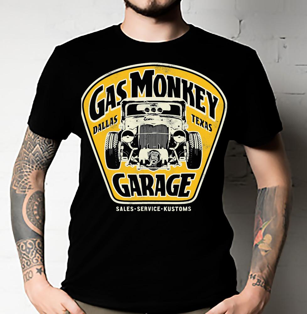 Oficiální šedé tričko Gas Monkey Garage Go Big or Go Home GMG Fast N Loud pro muže Unisex tričko