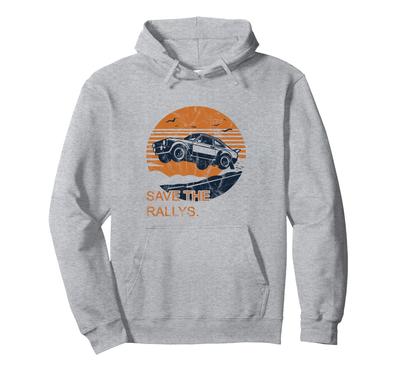 Save The Rallys Classic Historic Rally Car Vintage Style Hoodie