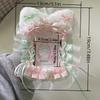 Photo Display Decor Handcrafted Plush Cat Ears & Pink Bow Lace Photo Card Holder - Charming Bag Pendant with Heart & Cross Accents Cat Lover Gifts