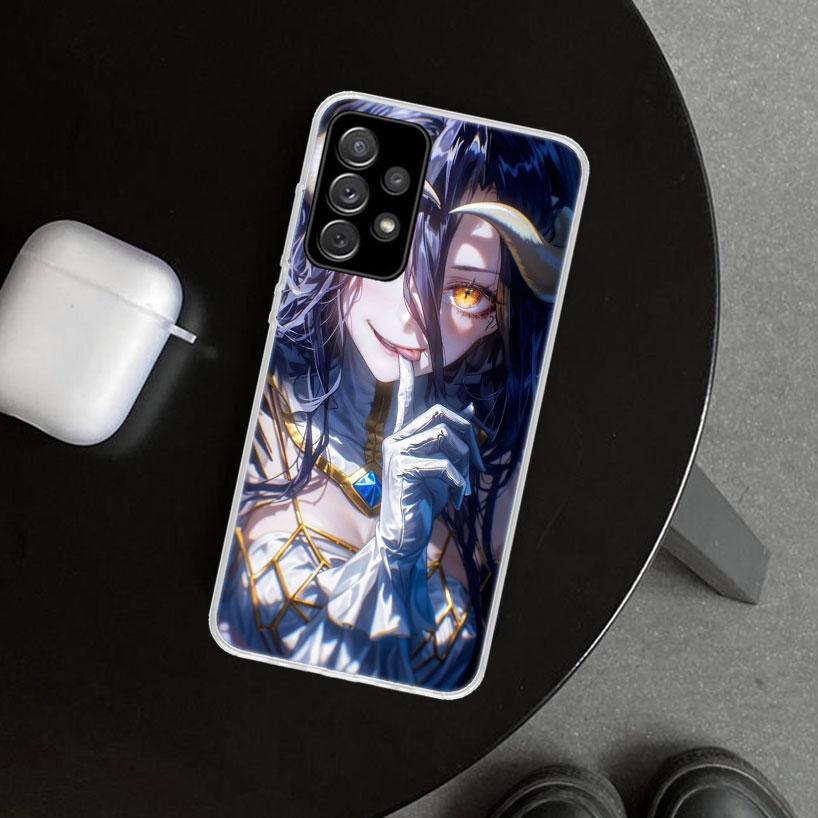 Albedo Overlord Anime Phone Case Cover for Samsung Galaxy A12 A22 A32 A52 A72 A02S A51 A50S A31 A20S A10S Note 20 Ultra 10 Plus