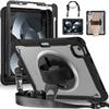 Case For iPad Pro 11 12.9 13 - Heavy Duty Shockproof Cover iPad Air 4 Air5 10.9"10th 11th Funda+Shoulder Strap Case