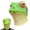 Green Frog Latex Mask Halloween Cosplay Prank Party Animal Headgear 26x33x27cm