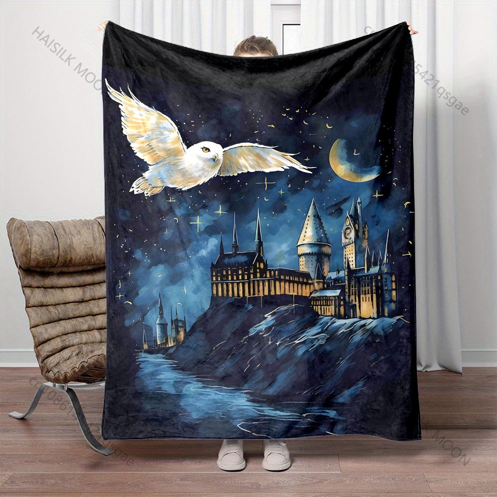 Owl Magic Academy Elements Print Warm Comfortable Blanket for Adults and Children Luxury Gifts Perfect for Home Travel Camping