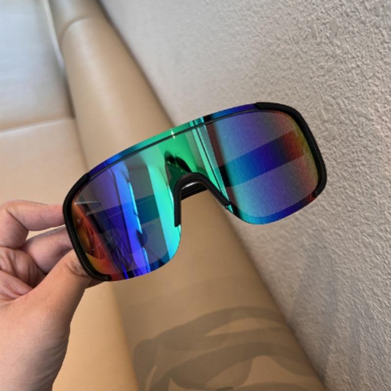 Men Oversized Fashion Outdoor Sports Sunglasses Durable AC Lens, PC Frame, Graduated Lens, Unisex, Sports Eyeglasses