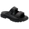 Coach Lambskin Double Strap Open Toe Flat Slide Sandals Women sandals Black CBN30-BLK