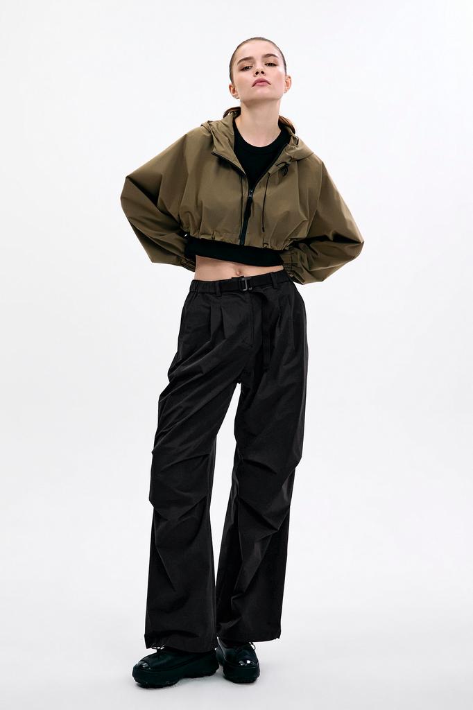 Jaa [Jaah] Belted Parachute Pants_Black