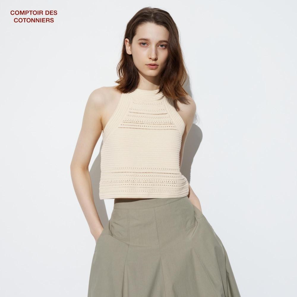 

Майка-майка, связанная крючком UNIQLO JAPAN, contoire de cotonier