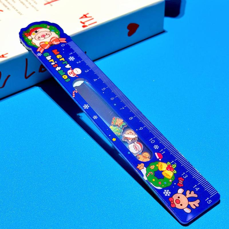 

Cartoon Santa Claus Snowman Christmas Ruler Creative Drawing Painting Tool Reward Stationery Student Gift School Supplies A3