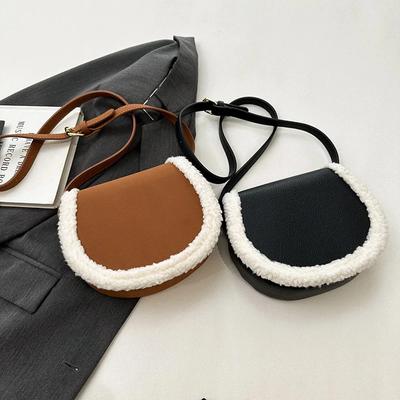 Bolsa Transversal de Pelúcia para Mulheres Bolsa de Ombro Feminina Tendência Bolsas de Marca Carteira e Bolsas de Mão Bolsa Feminina Fashion