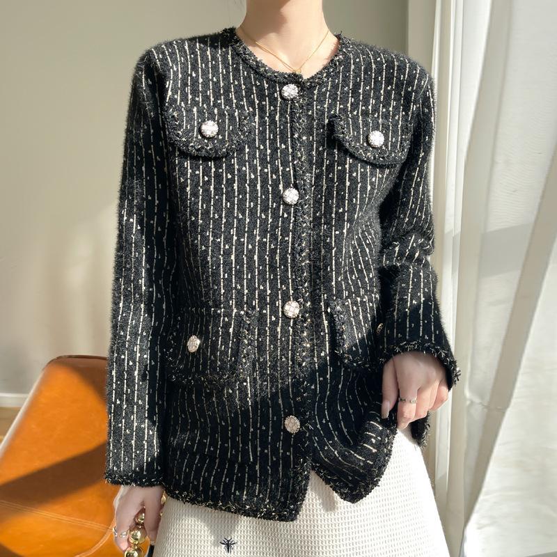 Fashion Cardigan Women's Outer Wear Temperament Celebrity Knit  Jacket