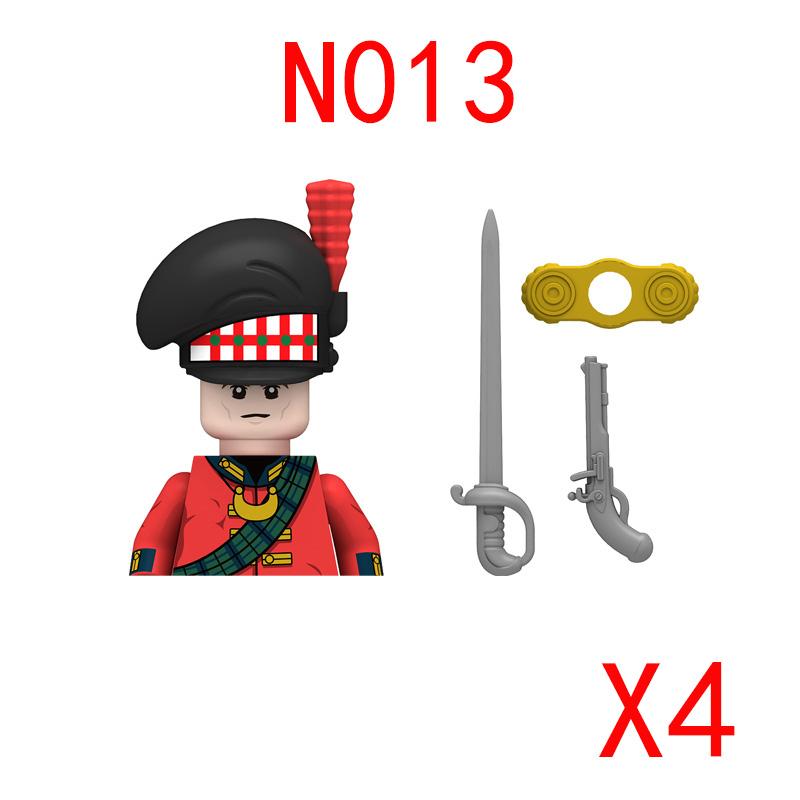Napoleonic War Military Building Blocks Mini Bricks Figures Gifts Weapons Funs Equipments Russian France UK Italy Solider Toys