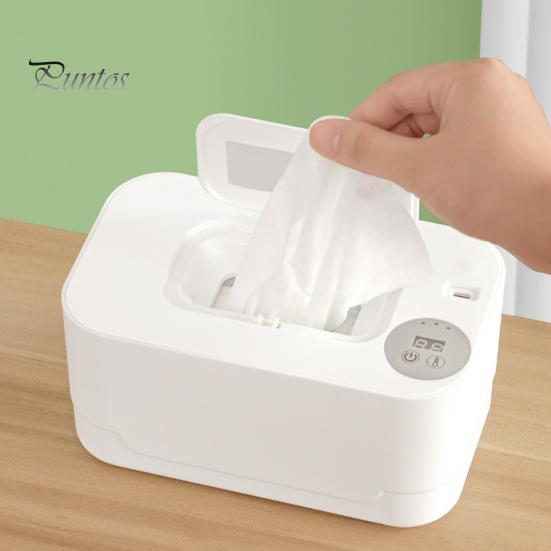 Baby Wipe Warmer Portable Temperature Adjustable USB Powered Large Capacity Wet Tissue Dispenser Heater