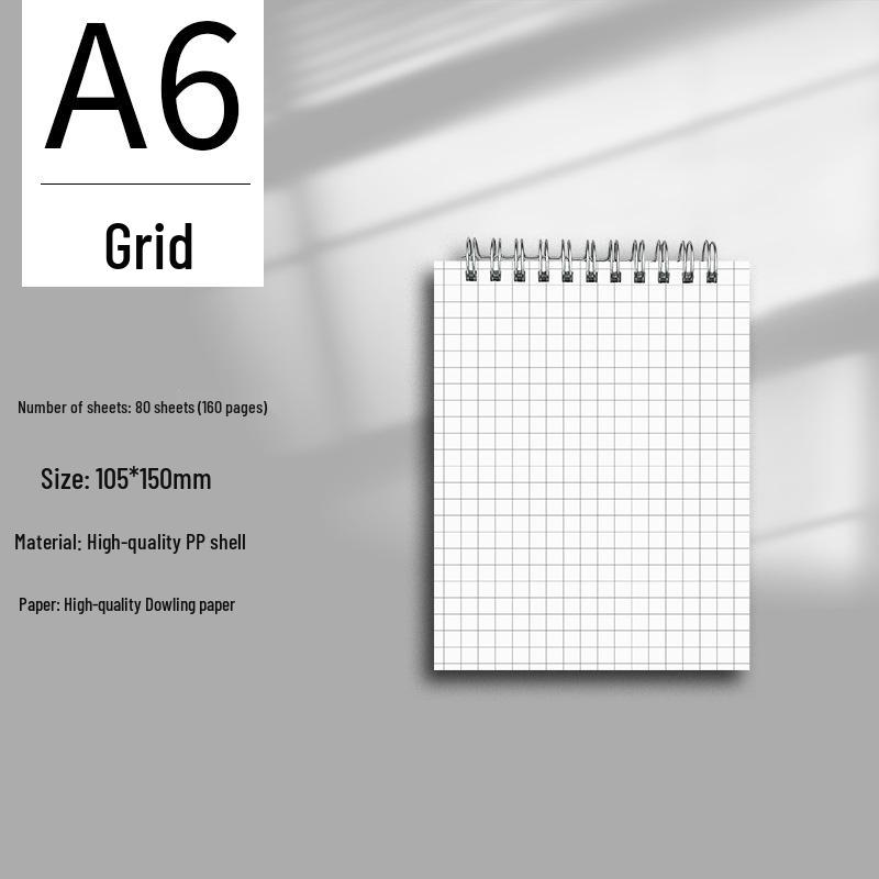 A5 Flip-top Spiral Notebook, Simple College Style, Super Thick Cornell Notebook, B5 Blank & Grid Notebook