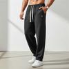 Spring and Autumn Men's Casual Waffle Pants Commuter Straight Versatile Solid Color Straight Pants