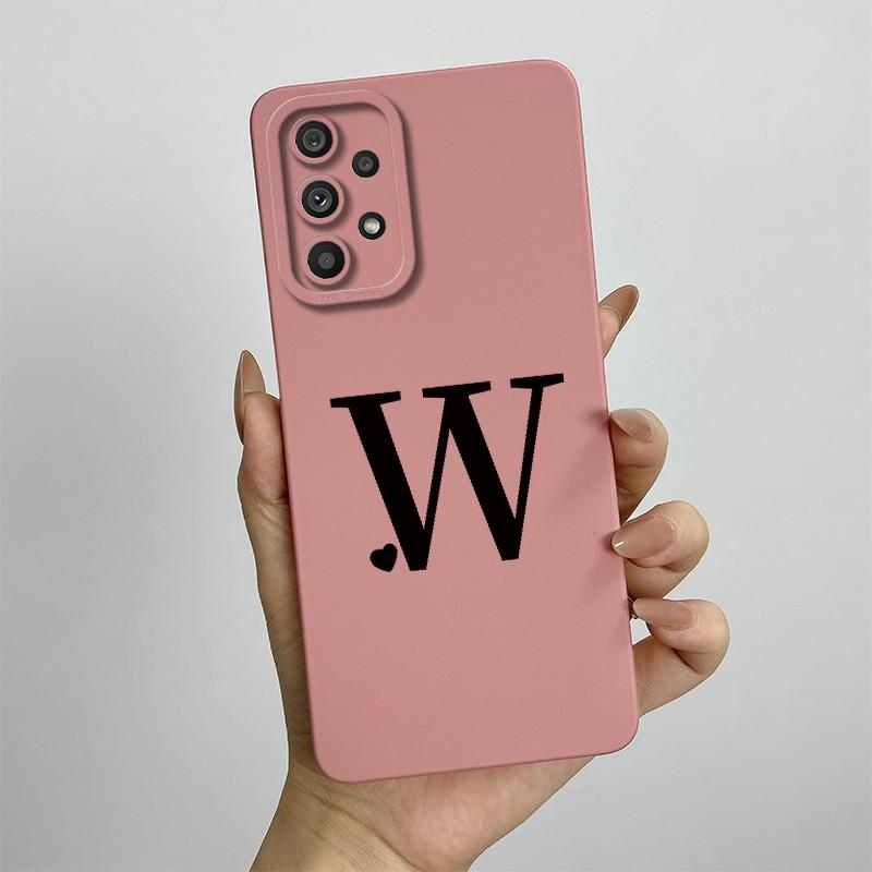 For Samsung Galaxy A13 4G Case Cute Initial Letters Silicone Fundas Phone Back Case For Samsung A13 A 13 GalaxyA13 Cover Bumper