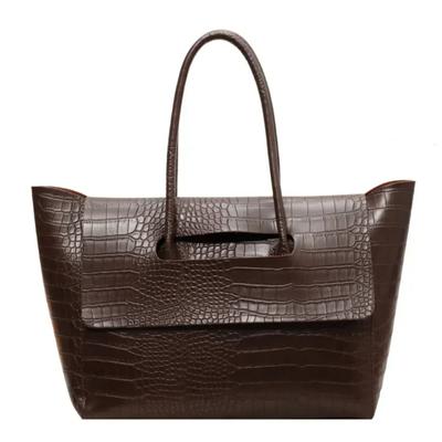 Bolsa Feminina de Luxo com Padrão Crocodilo com Alça Curta Bolsa de Ombro 2025 Nova Bolsa de Designer Bolsa de Viagem de Grande Capacidade Bolsa Tote Tendência