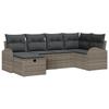 VidaXL Ensemble de canapé de jardin 6 pièces avec coussins gris en poly rattan 3359078