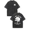 European Size Men'S Vintage Washed T-Shirt - Heavyweight Sm Retro Graphic Tee with "I Was Blind But Now I See" Slogan-Relaxed Fit Drop Shoulder Shirt