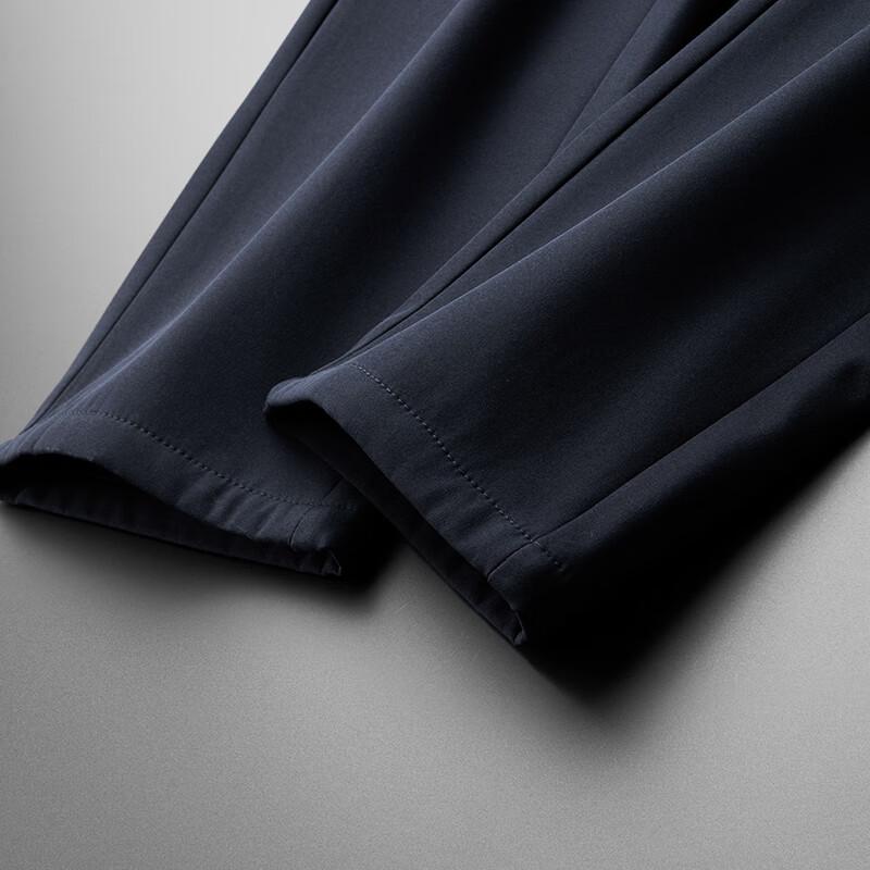 ROMON Men's Wrinkle-Resistant Business Casual Straight Trousers