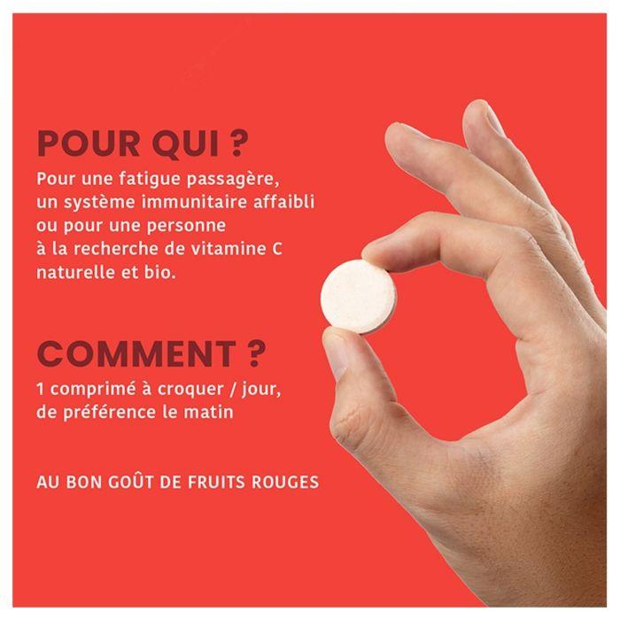 Santarome Bio - Acérola Bio 1000 - Vitamine C naturelle - 60 comprimés à croquer