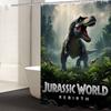 Movie Jurassic Park Dinosaur World Modern Simple Shower Curtain Bathroom Decorative Polyster Shower Curtain with Hook
