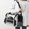 Portable Pet Carrier, Hand-held, Shoulder Bag, Crossbody Style, Foldable, Breathable, Transparent Cat and Dog Bag.
