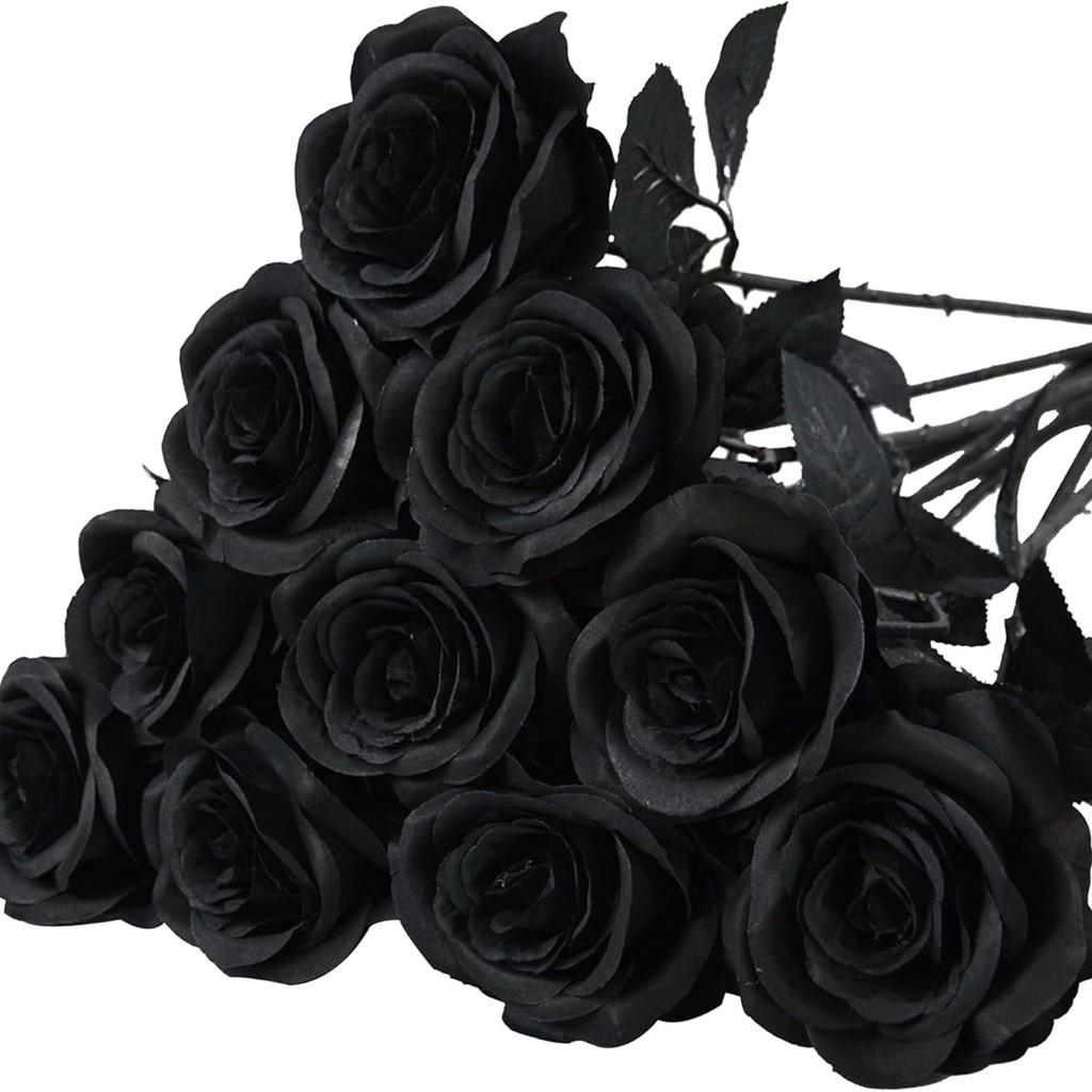Gothic Style Silk Rose Artificial Flower With Curved Stem For Wedding And Party Arrangements
