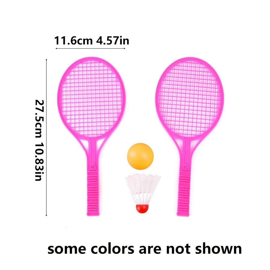 4pcs/set Mini Plastic Badminton Table Tennis Racket Set with 2 Balls Interactive Game Fun Birthday Gift for Indoor/Outdoor JXB