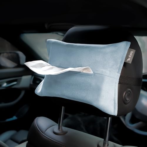 

упаковка чехол для салфеток, чехол для салфеток в машину, замшевая ткань, солнцезащитный козырек, подголовник, автомобильные аксессуары, хранение, автомобильная коробка для салфеток (светло-синий)