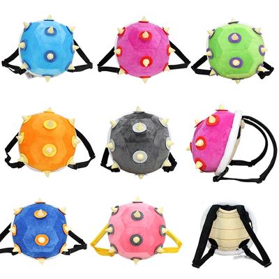 Game Turtle SchoolBag Green Red Turtle Shell Bowser Plush Bag  Wing Backpack Birthday Gifts