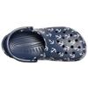 Crocs Classic Clog Nautical Print Hole Sandals Dark Blue