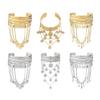 Durable Metal Coin Leaf Tassels Arm Cuffs Bracelet Gold Silver Armlet For Everyday Or Special Event
