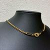 Used GIVENCHY 76cm Long Necklace G Logo Gold 1979
