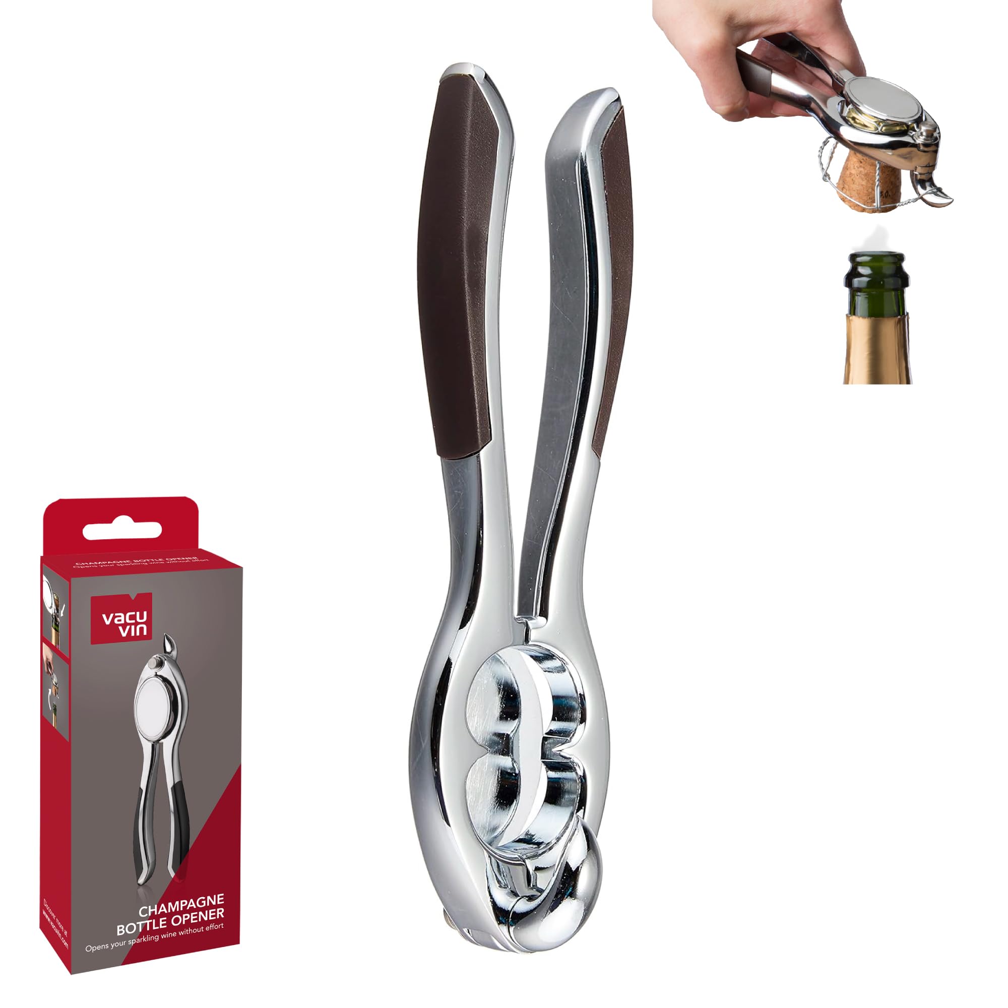 [Genuine Imported Product] vacu vin Champagne Bottle Opener, Handle Type, Wire Remover