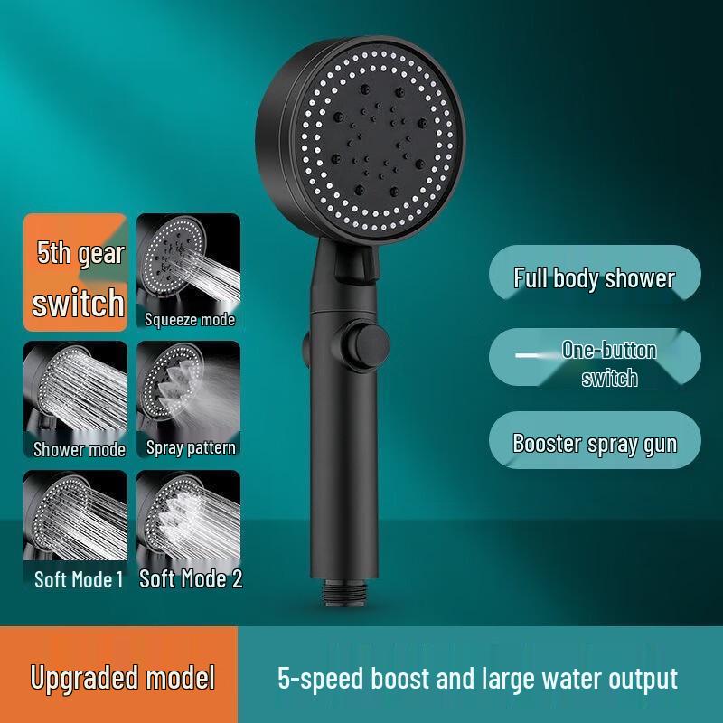 High-Pressure Shower Head with 5 Spray Modes