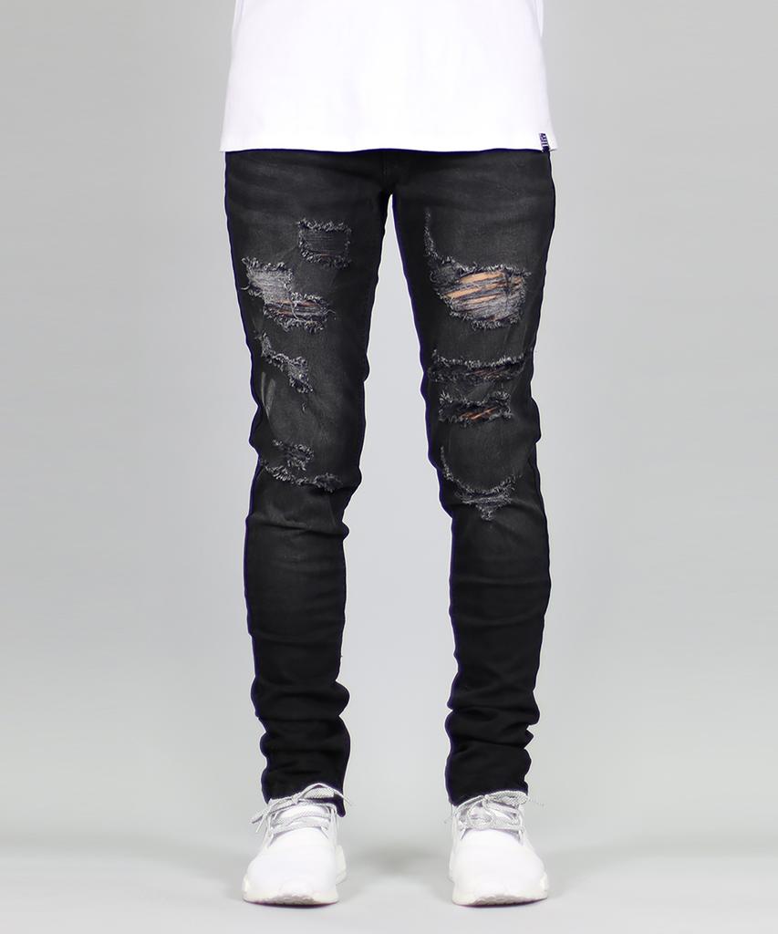 Haipeodenim Black Gao Zipper Jeans
