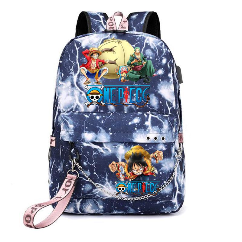 USB student school bag travel backpack printed One Piece casual trendy bag