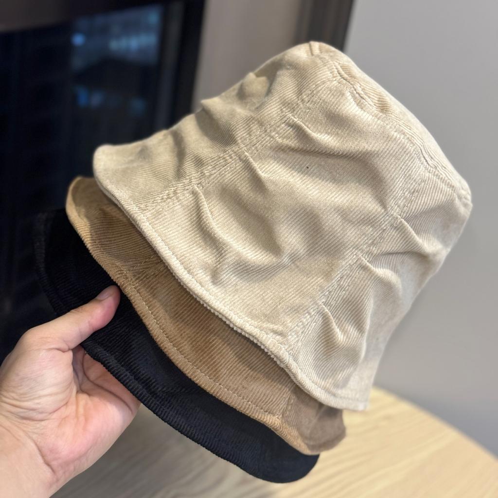 Pleated Fisherman Hat Women's Autumn Solid Color Sun Hat Versatile Face Showing Small Basin Hat Simple Casual Trend